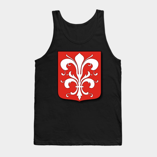 White Fleur de Lis Tank Top by blackroserelicsshop@gmail.com